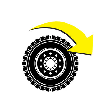 a black and yellow circular object