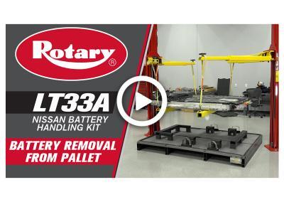 LT33A: Battery removed from pallet with Nissan Battery Removal Kit